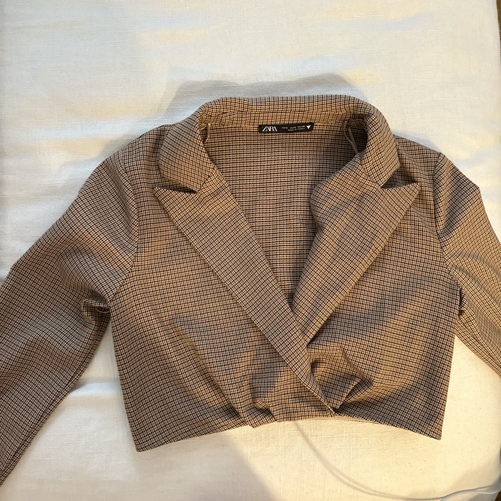 Crop top blazer top Zara